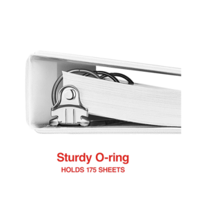 Staples Mini 1 3-Ring View Binder, White