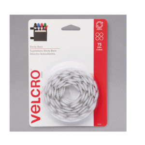 Velcro Brand 5/8 Sticky Back Hook & Loop Fastener Dots, White, 75/Pack