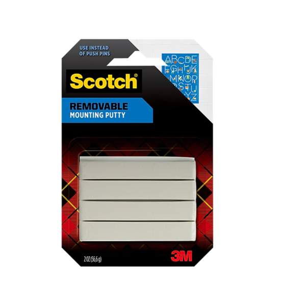 Scotch Removable Mounting Putty, 2 oz., Beige