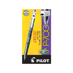 Pilot Precise P-700 Gel Pens, Fine Point, Black Ink, Dozen