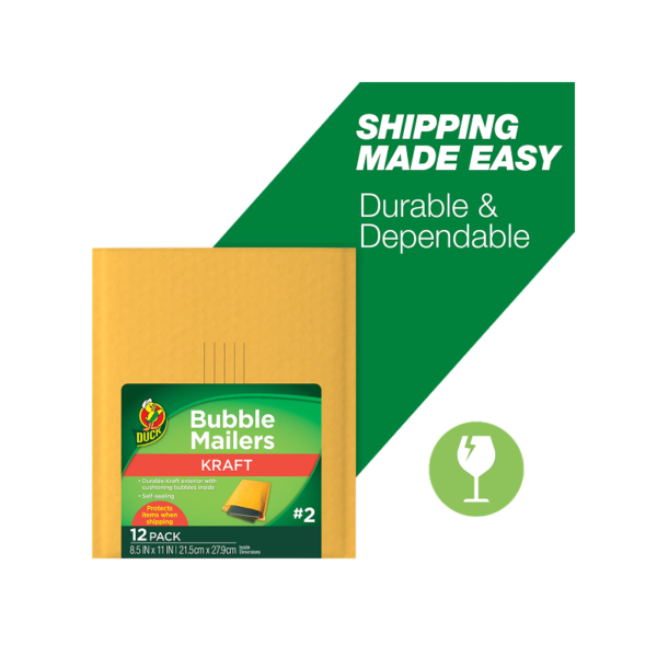 8 x 7 Self-Sealing Bubble Mailer, CD/DVD, 12/Pack