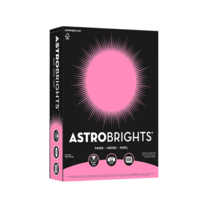 Astrobrights Colored Paper, 24 lbs., 8.5 x 11, Pulsar Pink, 500 Sheets/Ream