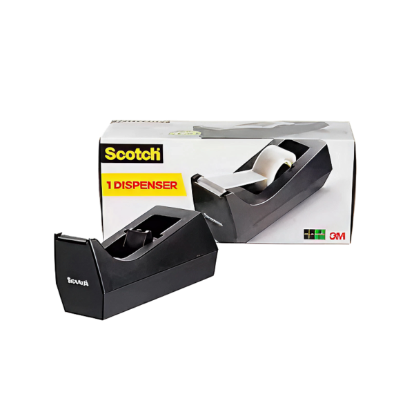 Staples Desktop Dispenser, 1Core, Black, 18/Pack