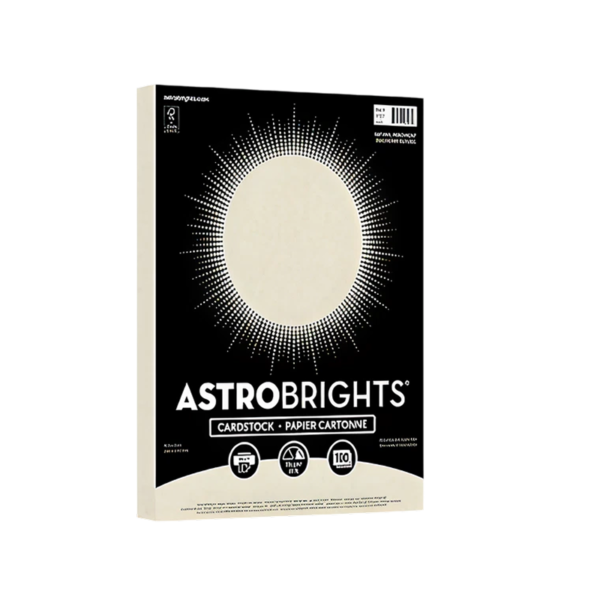 Astrobrights 65 lb. Cardstock Paper, 8.5 x 14, Astro White, 125 Sheets/Pack