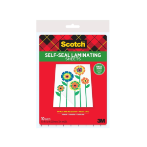 Scotch Self Sealed Single-Sided Laminating Sheets, Letter Size, 10/Pack