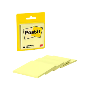 AbilityOne Self-Stick Note Pad, Lined, Yellow, 3 x 5, 100 Notes/Pad, 12/Pack