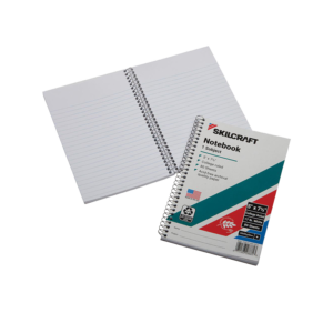 AbilityOne Recycled Notebook, College Rule, 5 x 7.5, White, 80/Pad, 6/Pack
