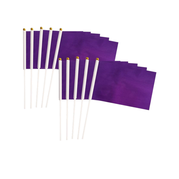 AbilityOne SKILCRAFT Colorful Self-stick Flag, Purple, 50/Pack