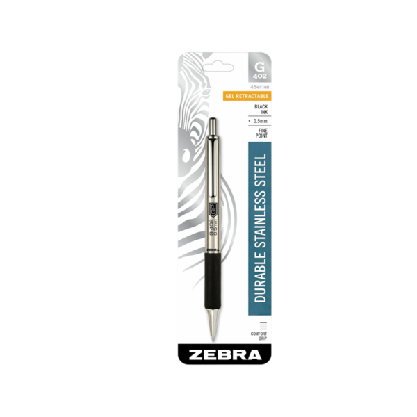 AbilityOne SKILCRAFT Fine Point Retractable Gel Pen, Black Ink, Clear Barrel, 12/Dozen