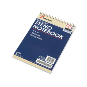 AbilityOne 1-Subject Notebook, College Ruled, 9.5 x 6, White, 80 Sheets, 3/Pack