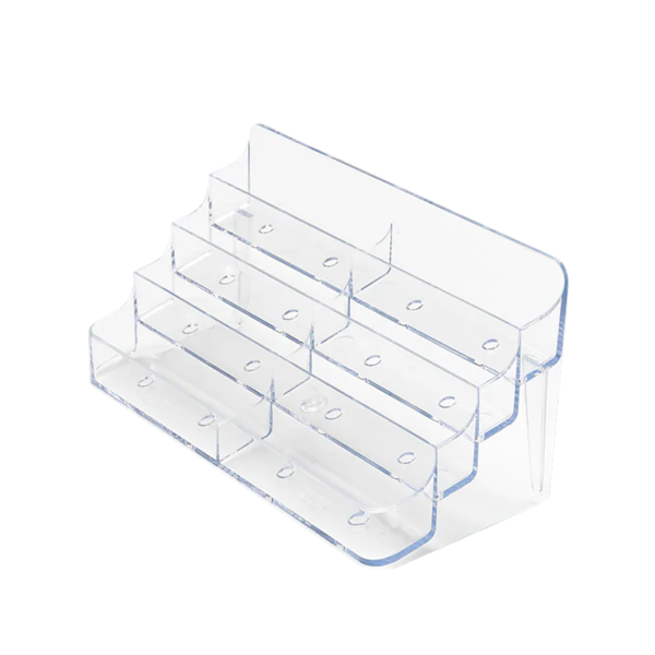 Deflecto Desktop Business Card Holder, 1 Compartment, Clear