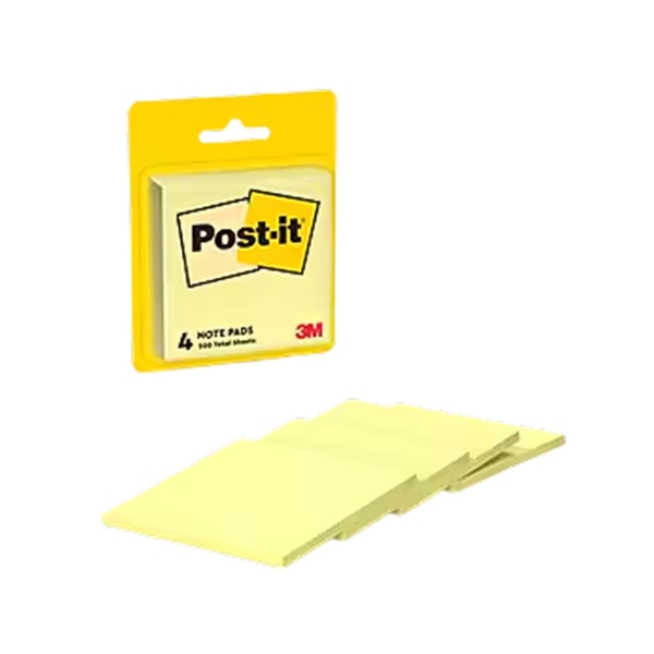 AbilityOne SKILCRAFT Yellow Self-stick Note Pads, 3 x 3, 12/Dozen