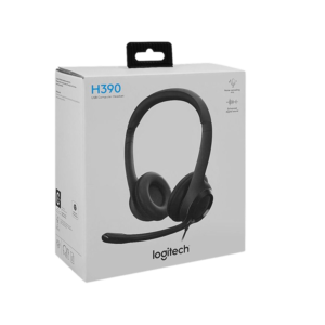 Logitech H390 On-Ear Stereo Computer Headset, USB-A, Black