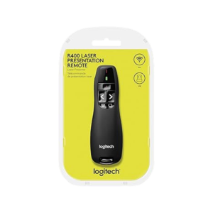 Logitech R400 Wireless Presenter with Laser Pointer, Black