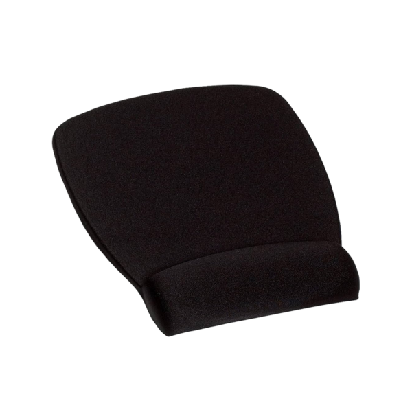 3M Mouse Pad with Foam Wrist Rest, Black, Anti-microbial
