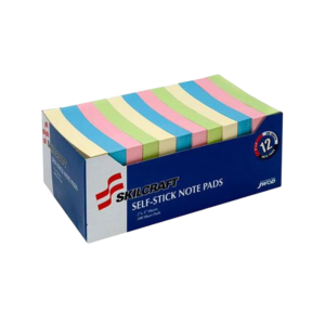 AbilityOne Self-Stick Note Pads, Assorted Colors, 2 x 3