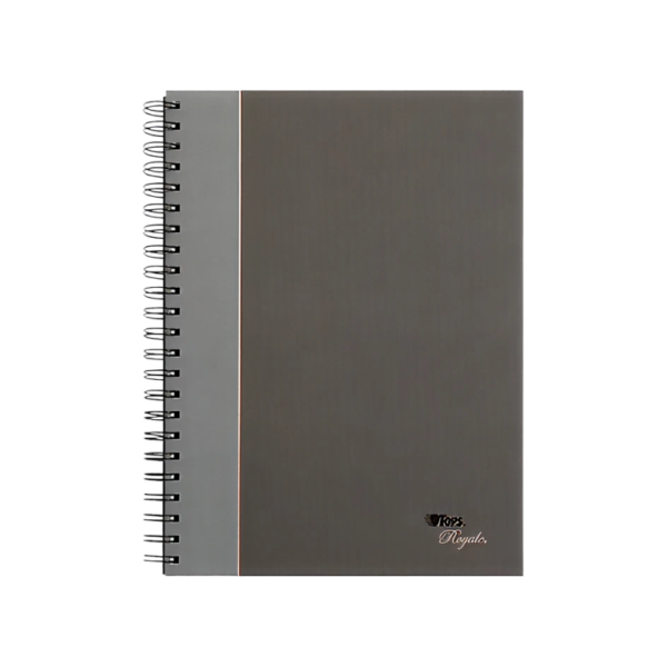 TOPS Royale Professional Notebooks, 8.25 x 11.75, College Ruled, 96 Sheets, Gray/Silver