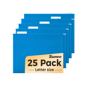 National Industries Hanging File Folders, Blue, Letter, 25/Box