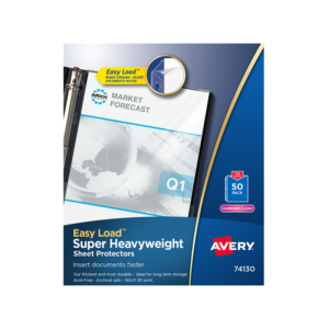 Avery Easy Load Super Heavyweight Sheet Protectors, 8.5 x 11, Diamond Clear, 50/Box