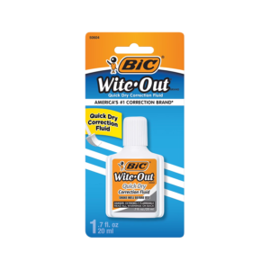 BIC Wite-Out Quick Dry Correction Fluid, 20 ml., White