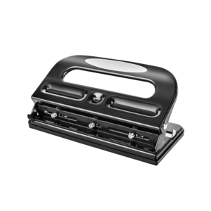 Staples Circle 3-Hole Punch, 30 Sheet Capacity, Black