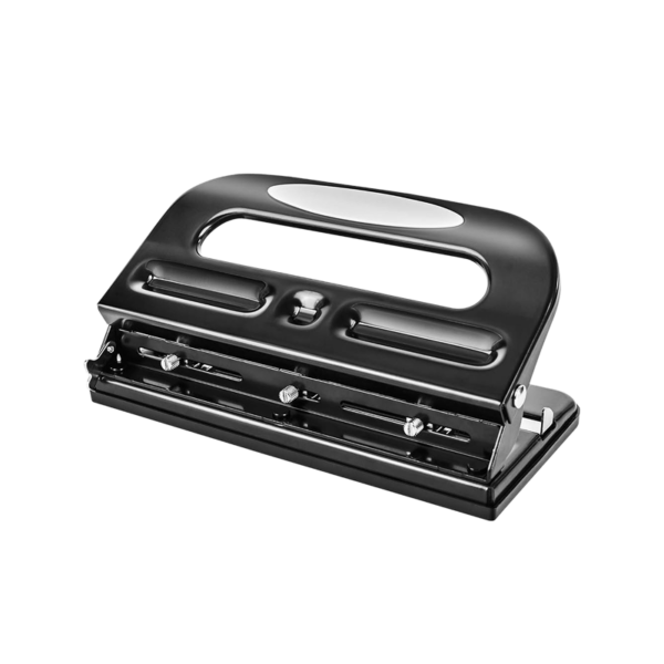 Staples Circle 3-Hole Punch, 30 Sheet Capacity, Black