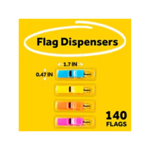 Post-it Flags, .47, Assorted Colors, 140 Flags/Pack
