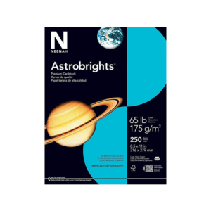 Astrobrights Cardstock Paper, 65 lbs, 8.5 x 11, Lunar Blue, 250/Pack