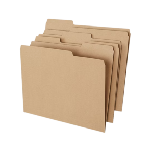 Staples File Folders, 1/3-Cut Tab, Letter Size, Kraft, 100/Box