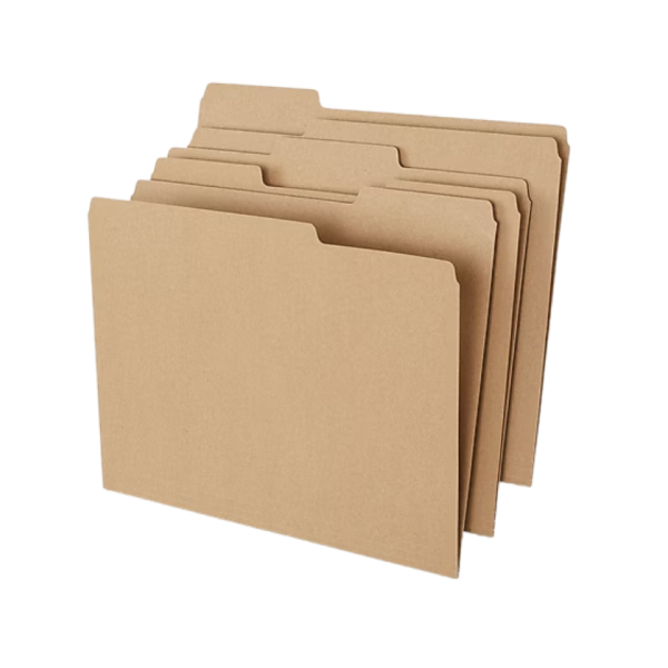 Staples File Folders, 1/3-Cut Tab, Letter Size, Kraft, 100/Box
