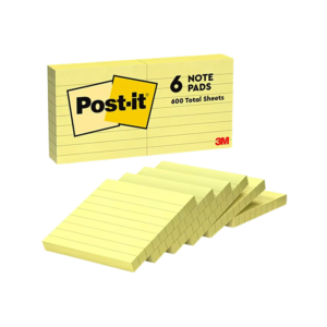 Post-it Notes, 3 x 3, Poptimistic Collection, Lined, 100 Sheet/Pad, 6 Pads/Pack