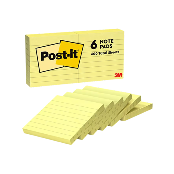 Post-it Notes, 3 x 3, Poptimistic Collection, Lined, 100 Sheet/Pad, 6 Pads/Pack