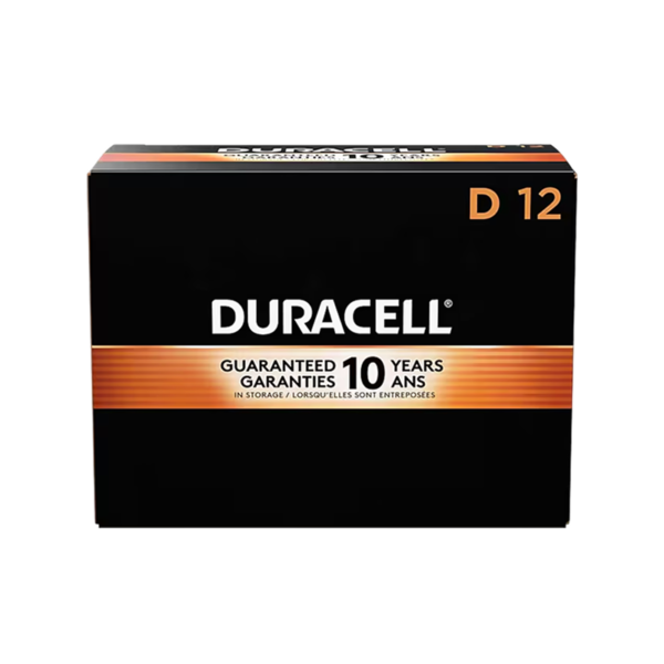 Duracell Coppertop D Alkaline Batteries, 12/Pack