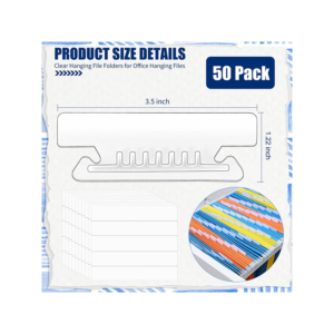 Staples Hanging File Folder Tabs, Clear, 50/Pack