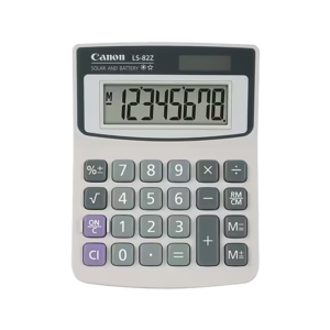 Canon LS-82Z 8-Digit Battery/Solar Calculator, White