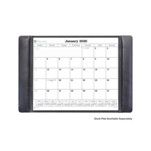 2025 Staples Desk Pad Calendar, 22 x 17, Black