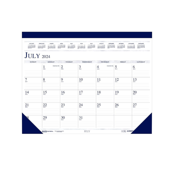 2024 House of Doolittle Monthly Desk Pad Calendar, 22 x 17