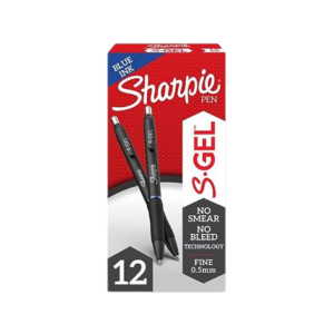 Sharpie S-Gel Retractable Gel Pen, Bold Point, Blue Ink, Dozen