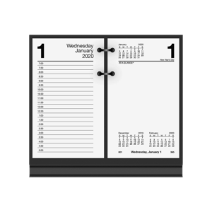 2024 AT-A-GLANCE Daily Desk Calendar Refill, 6 x 3.5, White/Black