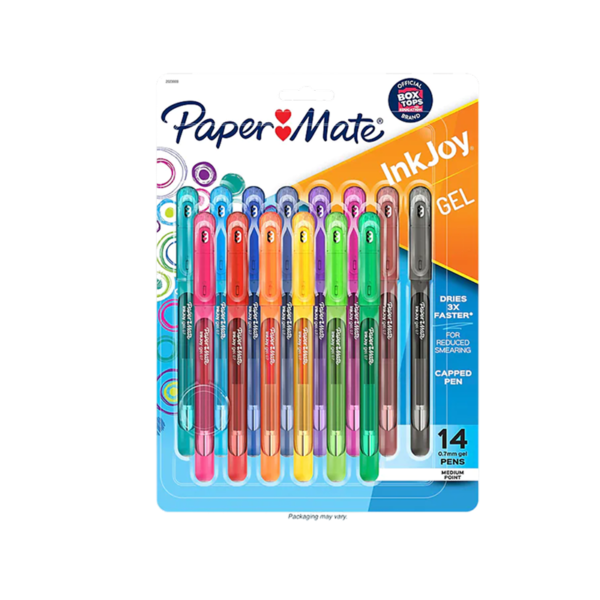 Paper Mate InkJoy Retractable Gel Pens, Medium Point, 0.7mm, Assorted Ink, 14/Pack