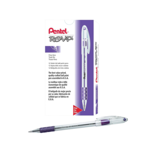 Pentel R.S.V.P. Ballpoint Pens, Fine Point, Purple Ink, Dozen