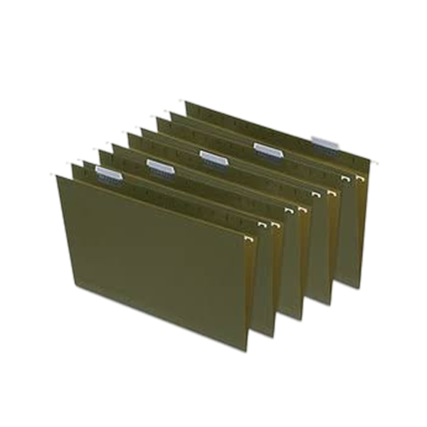 Staples Heavy Duty Box Bottom Hanging File Folder, 2 Expansion, Legal Size, Green, 25/Box