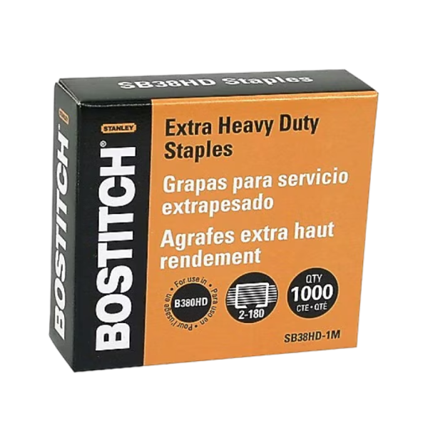 Bostitch Premium Heavy Duty 0.5 Length High Capacity Staples, Half Strip, 1000/Box