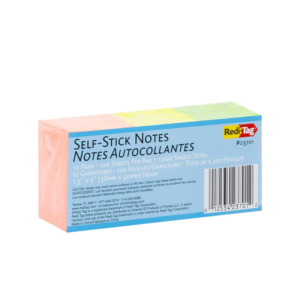 Redi-Tag Notes, 1.5 x 2, Supernova Neons Collection, 100 Sheet/Pad, 12 Pads/Pack