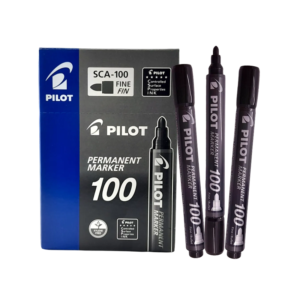 AbilityOne SKILCRAFT Fine Point Industrial Permanent Marker, Fine Bullet Tip, Black, Dozen