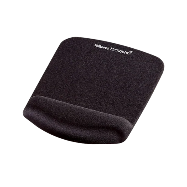Fellowes PlushTouch Microban Wrist Rest, Black