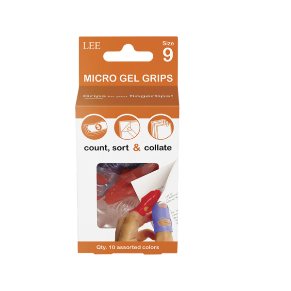 Lee Tippi Micro-Gel Large Fingertip Grips Size 9, Assorted, 10/Pack