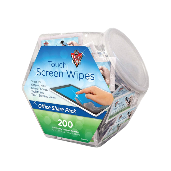 Dust-Off Touch Screen Wipes, Office Share Pack, 200/Pack