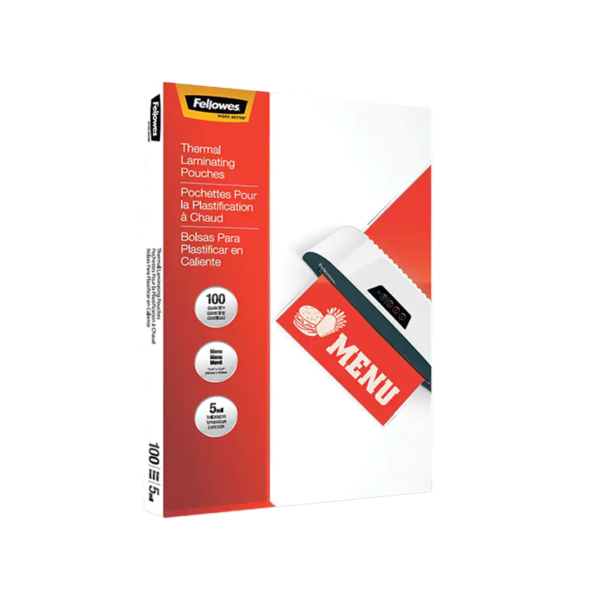 Fellowes Thermal Laminating Pouches, Legal Size, 5 Mil, 100/Pack