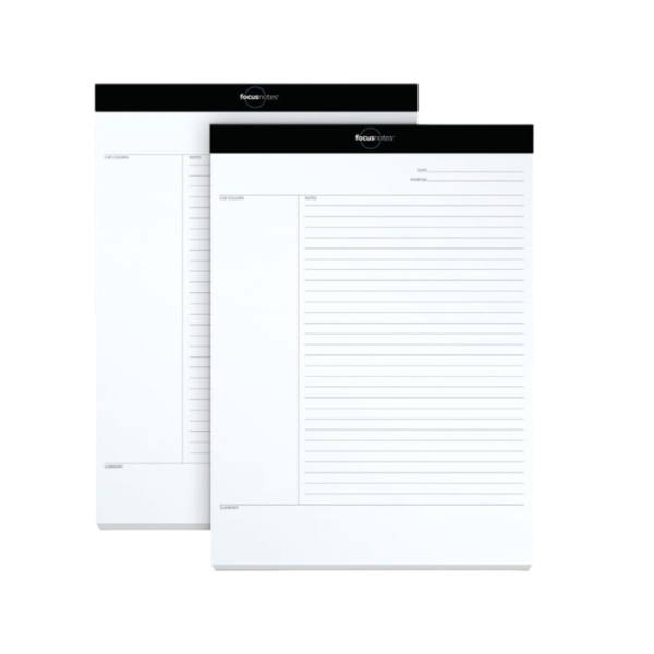 TOPS FocusNotes Notepad, 8.5 x 11, White, 50 Sheets/Pad